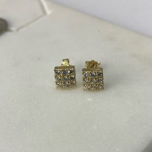 10K gold CZ micro set earrings